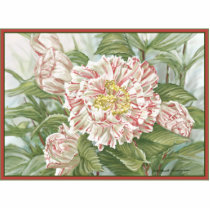 Camellia Striped Garden Flowers Painting Cut Out