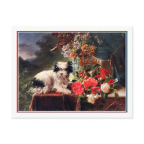 Camellias and a Terrier Postcards