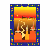 Camels beyond the city