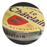 Camembert Cheese Box Round Sticker
