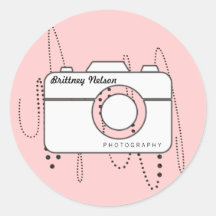Camera + Business name Photographer Stickers