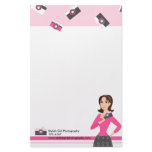 Camera Girl Custom Stationery
