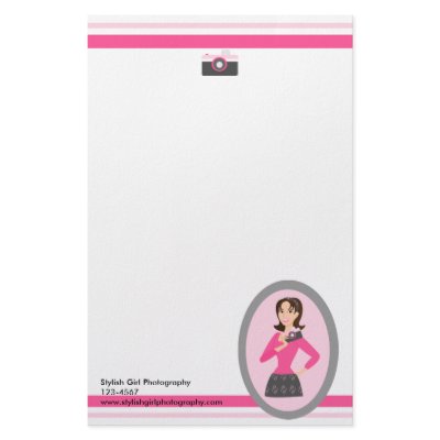 Camera Girl Personalized Stationery by trennea