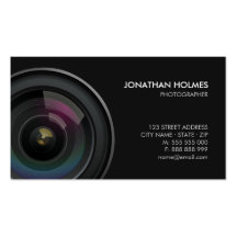 Camera Lens Photographer business card