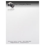 Camera on Black Gradient Background Personalized Letterhead