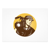 Cameraman Film Crew Pro Video Movie Camera Personalised Announcements