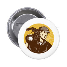 Cameraman Film Crew Pro Video Movie Camera Pin