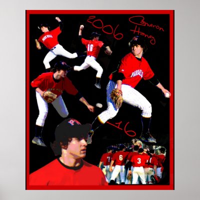 Cameron's Baseball Poster by picturepizzazz