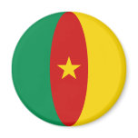Cameroon Fisheye Flag Magnet