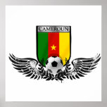 Cameroon football fans emblem shield badge posters