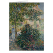 Camille Monet dans le jardin à Argenteuil - Monet Cartes De Vœux