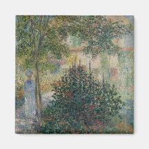 Camille Monet in the Garden at Argenteuil - Monet Fridge Magnets