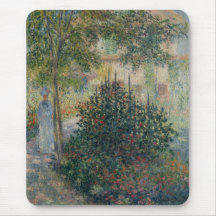 Camille Monet in the Garden at Argenteuil - Monet Mousepads