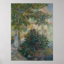 Camille Monet in the Garden at Argenteuil - Monet Poster
