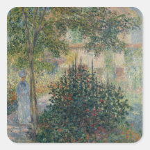 Camille Monet in the Garden at Argenteuil - Monet Stickers
