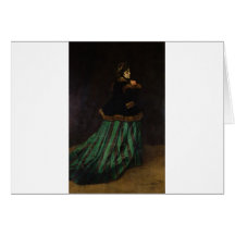 Camille, or The Woman with a Green Dress (1866) Greeting Card