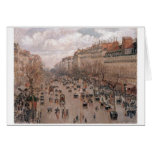 Camille Pissaro - boulevard Monmartre Paris 1897 Carte De Vœux