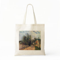 Camille Pissaro - Coach, Emery 1877 horse road oil Tote Bags