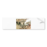 Camille Pissarro - Rainy Weather 1896 River Bridge Bumper Stickers
