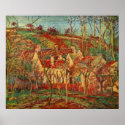 Camille Pissarro - Red Roofs 1877 Oil Canvas house posters