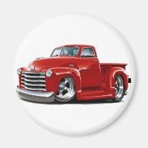 Camion 1950-52 de rouge de Chevy Aimants