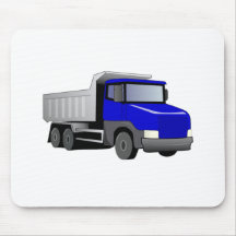 Camion à benne basculante bleu tapis de souris