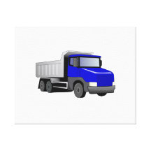 Camion à benne basculante bleu impression sur toile