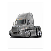 Camion argenté de Freightliner Cascadia Carte Postale