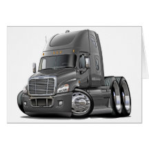 Camion de gris de Freightliner Cascadia Cartes De Vœux