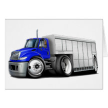Camion de livraison Bleu-Blanc international Carte De Vœux