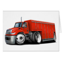 Camion de livraison rouge international carte