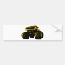 Camion de monstre vert autocollants pour voiture