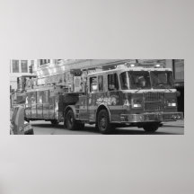 Camion de pompiers affiche