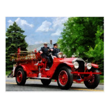 Camion de pompiers démodé cartes postales
