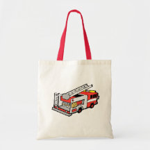 Camion de pompiers rouge sac de toile