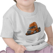 Camion d'orange de Freightliner Cascadia T-shirts