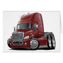 Camion marron de Freightliner Cascadia Carte De Vœux