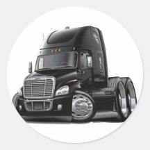 Camion noir de Freightliner Cascadia Autocollant