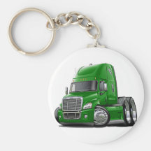 Camion vert de Freightliner Cascadia Porte-clés