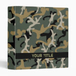 Camo 3 Ring Binder