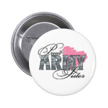 Camo Army Sister Pinback Buttons