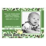 Camo Baby/ Green Custom Invitation