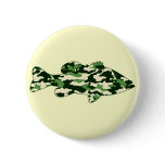 CAMO BASS PINBACK BUTTONS