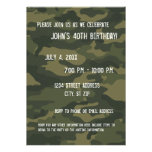 Camo Birthday Party Invitation