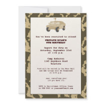 Camo Birthday Party Invite
