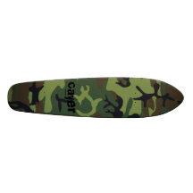 camo cayer skate board deck