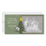 Camo Christmas Dogtags and Tree Photo Greeting Card