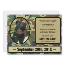 Camo Engagement Announcement Save the Date Invite