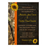 Camo et tournesols cartons d'invitation