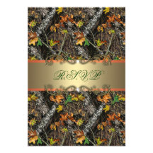 Camo formel épousant des cartes de RSVP Faire-parts